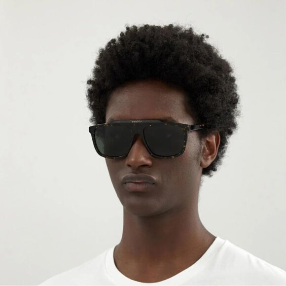 NEW GUCCI UNISEX SUNGLASSES GUCCI GG1039S 002 HAVANA/GREEN EYEWEAR - Picture 3 of 5